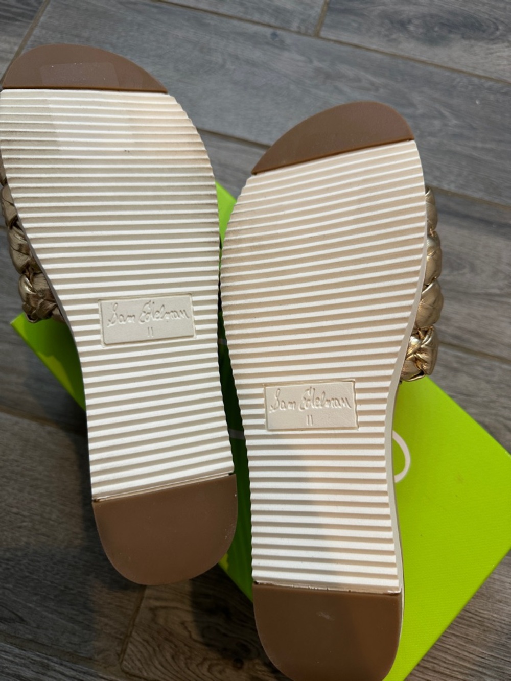 Sam Edelman Gold Braided Slide Sandals NWT - Picture 4 of 5